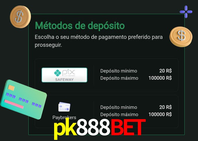 O cassino pk888bet oferece uma grande variedade de métodos de pagamento